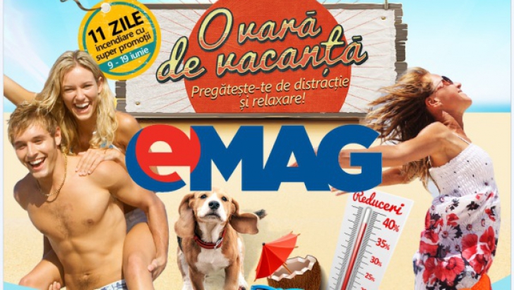 Ultima zi de reduceri eMAG pentru vacanță - profită de promoția 'O vară de vacanță'
