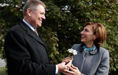 Klaus Iohannis şi soţia sa, Carmen Iohannis.