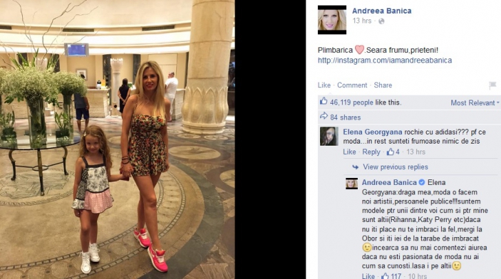 Andreea Bănică, de râsul internetului. Cum şi-a certat o fană care i-a criticat stilul vestimentar