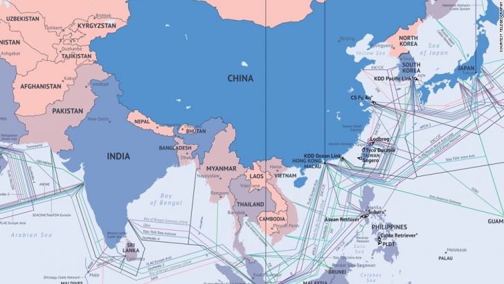 Cum arată de fapt Internetul: Harta reţelei ce leagă cele mai îndepărtate colţuri ale lumii(FOTO)