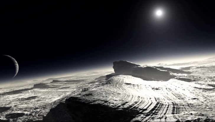 Incredibila planetă Pluto, declasată de savanţi, e acoperită de uriaşi munţi de gheaţă