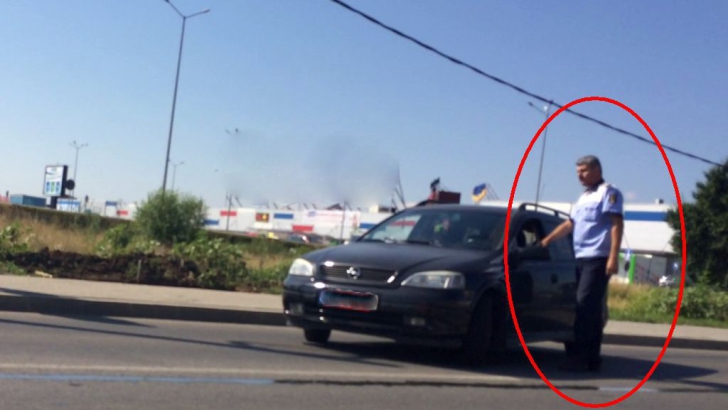 Confruntare între un poliţist şi un şofer, după un accident la Sibiu: Poate-ţi dau două palme-VIDEO