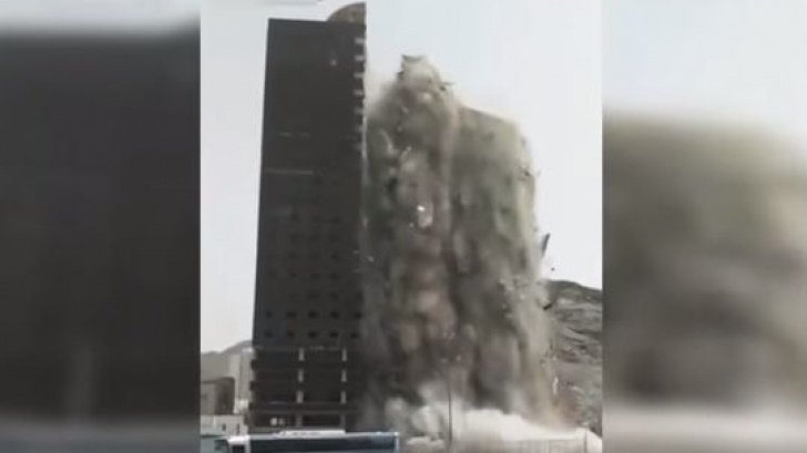 O clădire s-a prăbușit din senin la Mecca, cel mai important loc de pelerinaj al musulmanilor