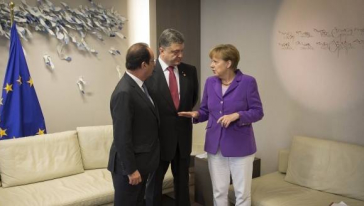 Concluziile întâlnirii Merkel-Hollande-Poroșenko: Acordul de la Minsk, unica soluție pentru Ucraina