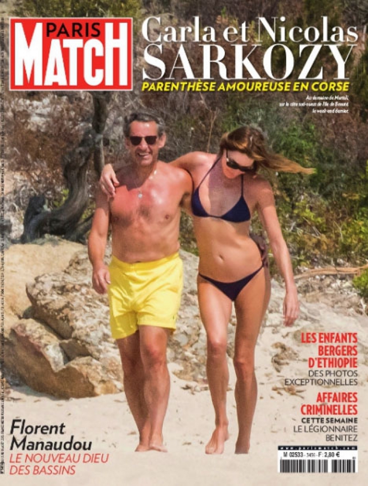 Nicolas Sarkozy, ţinta glumelor pe internet: a fost surprins la plajă, cu Carla Bruni