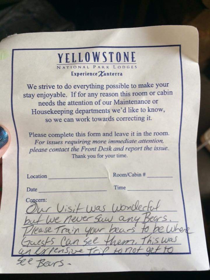 Cea mai ciudată plângere făcută de un turist. "Vă rog, dresaţi urşii"