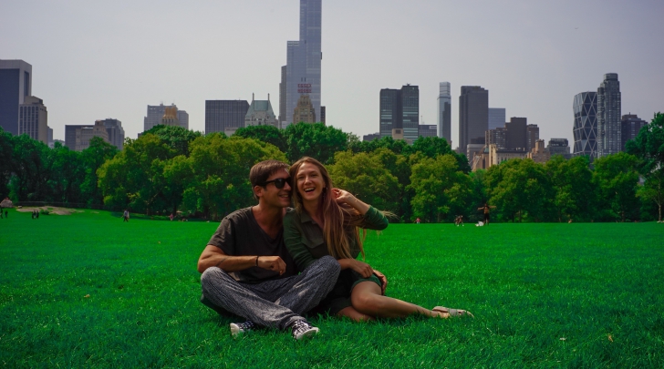 Adela Popescu și Radu Vâlcan în luna de miere la New York