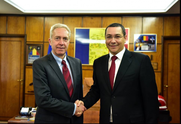 Ambasadorul SUA la București, întâlnire cu Ponta, la Guvern