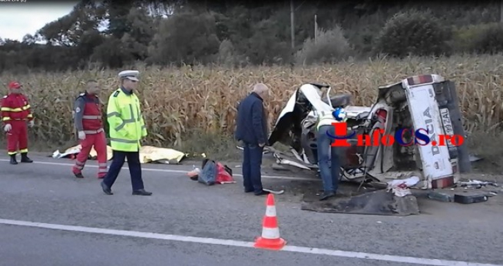 Carnagiu în Caraş Severin: patru persoane şi-au pierdut viaţa într-un accident teribil