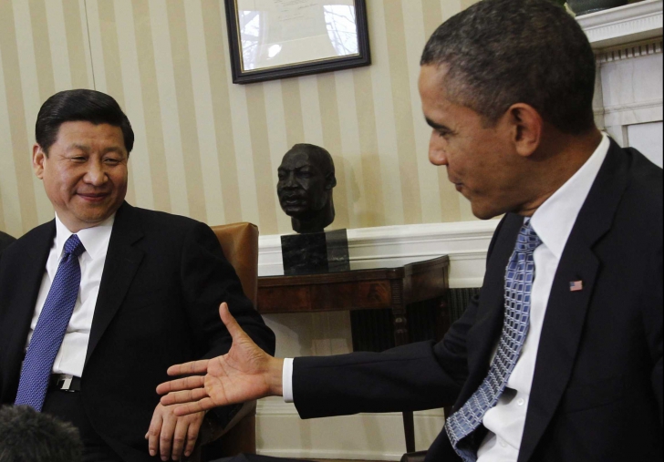 Xi Jinping (stânga) și Barack Obama (dreapta)