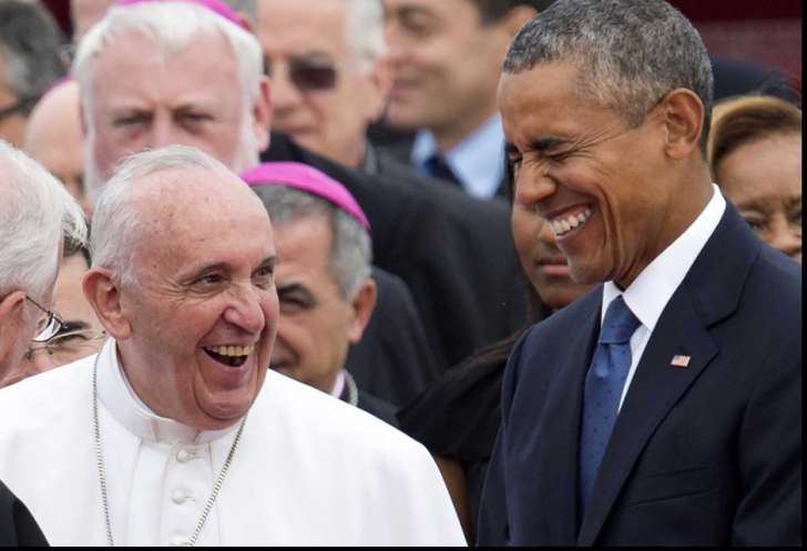 Papa Francisc a ajuns în Statele Unite. Suvernul Pontif a fost întâmpinat de familia Obama 