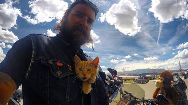Un motociclist a găsit o pisică mică într-o benzinărie. Nu o să îţi vină să ce a urmat