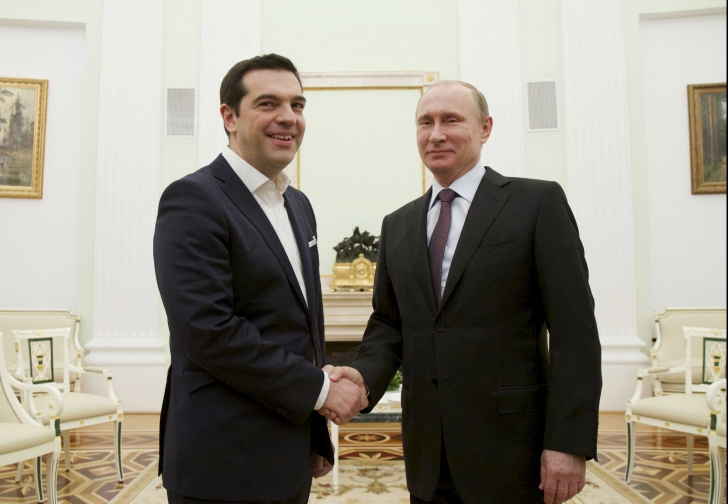 Alexis Tsipras și Vladimir Putin
