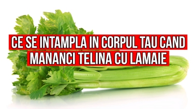 Ce se întâmplă în corpul tău atunci când mănânci ţelină cu lămâie  