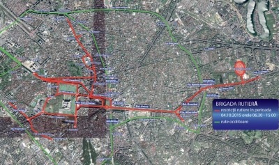 Trafic restricţionat în Bucureşti din cauza Maratonului Internaţional. Harta străzilor închise