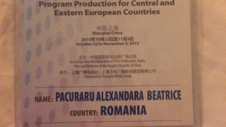 Alexandra Păcuraru, singura invitată din partea României la un seminar de mass-media din Shanghai
