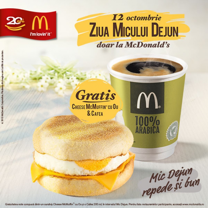 McDonald’s îți face cinste de Ziua Micului Dejun (P)