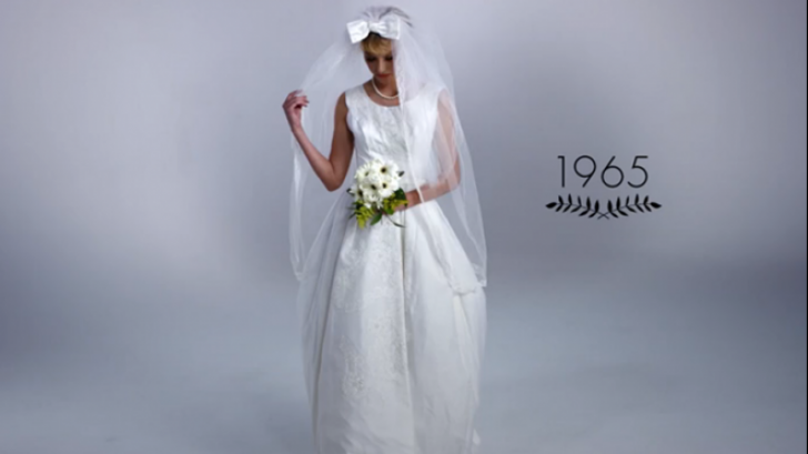 VIDEO. Evoluția rochiei de mireasă în 100 de ani în 3 minunte. 1915-2015. Cum s-a schimbat croiala 