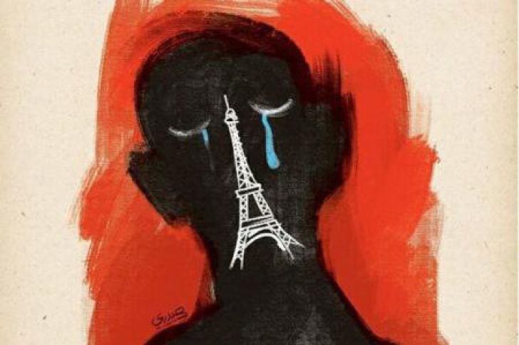 O caricatură despre atentatele din Paris i-a adus pedeapsa cu închisoarea. Cum arăta desenul