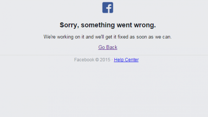 Facebook-ul a picat. Ce au văzut utilizatorii când au încercat să acceseze site-ul