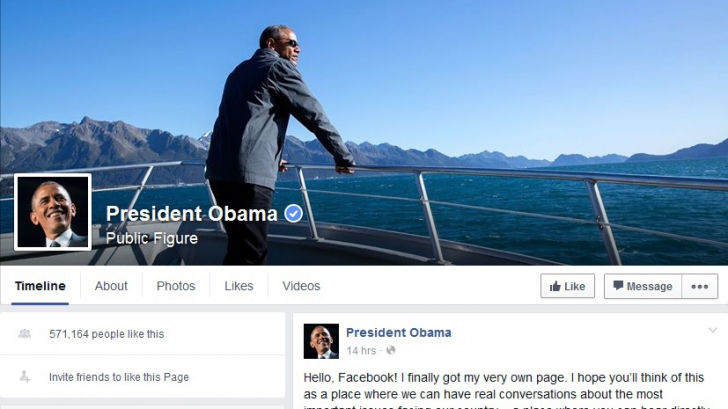 Barack Obama şi-a făcut cont de Facebook. Care a fost prima sa postare pe reţeaua de socializare
