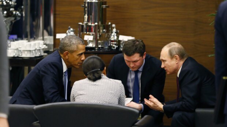 Imaginea zilei. Putin şi Obama, faţă în faţă