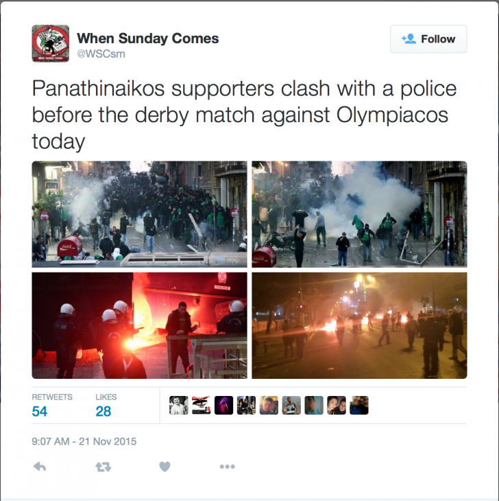 FOTO Derby-ul de fotbal din campionatul Greciei, anulat din cauza violenței 