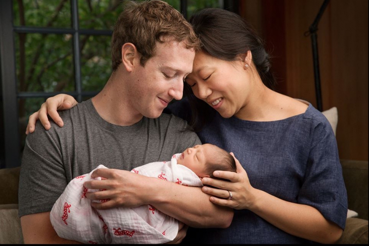 Mark Zuckerberg, alături de fiica sa, Maxima, într-o fotografie de 1 milion de like-uri