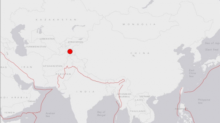 Cutremur de 7,2 grade în Tadjikistan. A fost resimţit în India, Afghanistan şi Pakistan 