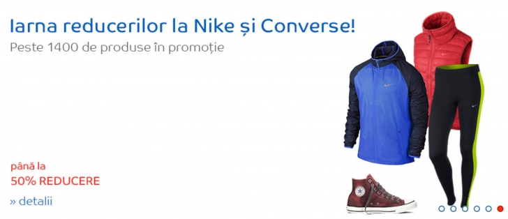 eMAG: Iarna reducerilor la Nike și Converse. Peste 1400 de produse sunt la promoție