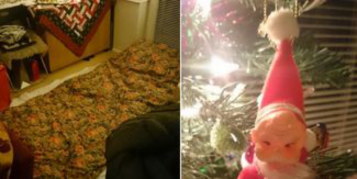 Imagini dezastruoase cu dormitoare aranjate de Crăciun din vremea copilăriei