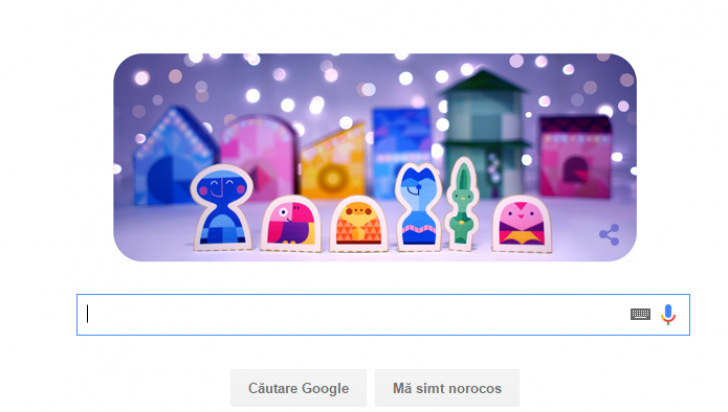 Google sărbătoreşte Crăciunul printr-un logo special