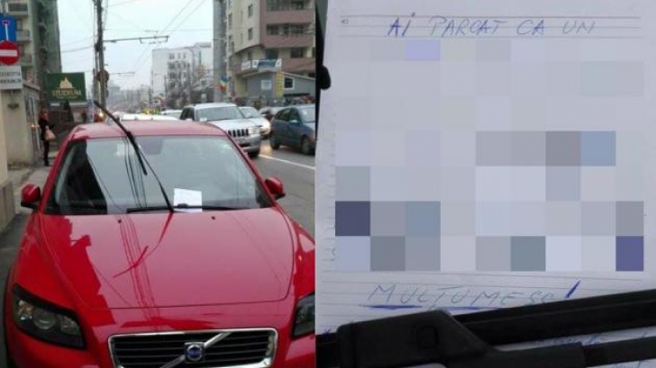 Mesajul pe care un şofer din Cluj l-a primit, după ce a parcat, de la o persoană cu dizabilităţi