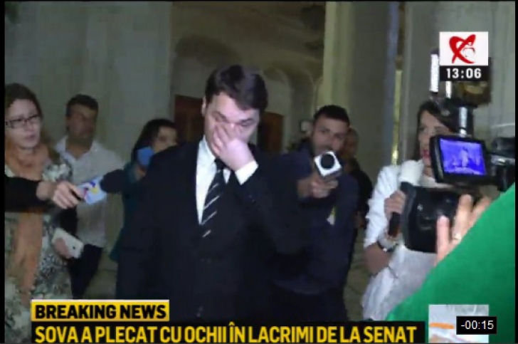 Dan Șova, în lacrimi după vot 