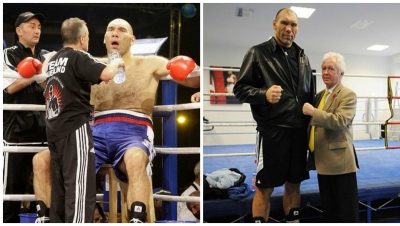 Frumoasa și bestia. Cum arată acest uriaș boxer alături de soția sa de 1.50 metri