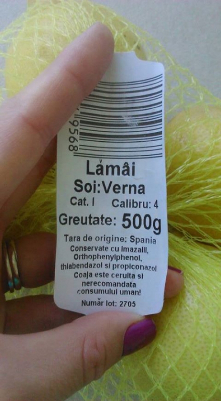 Pericolul din supermarket: Cu ce sunt tratate lămâile