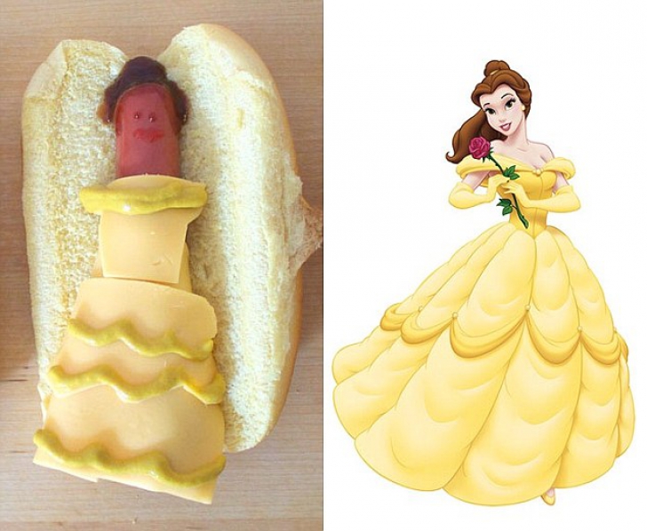 Prințesele Disney au fost transformate în hot-dog. Imaginile au ajuns virale pe Internet