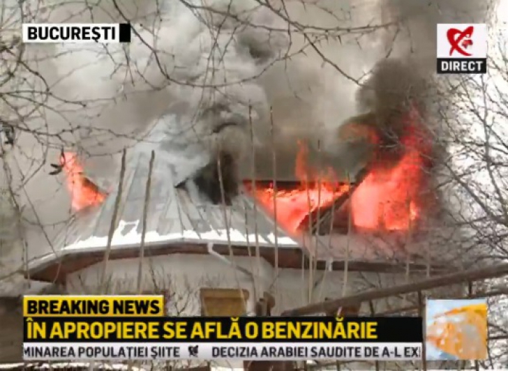 Incendiu puternic la o vilă din Băneasa