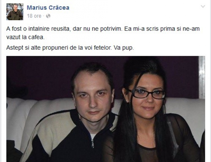 Marius Crăcea: Am primit 700 de cereri de prietenie de la femei.Vreau să vorbesc cu fiecare în parte