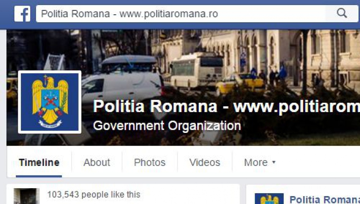 O poză postată de Poliția Română pe Facebook face senzație. 13.000 de like-uri, sute de comentarii