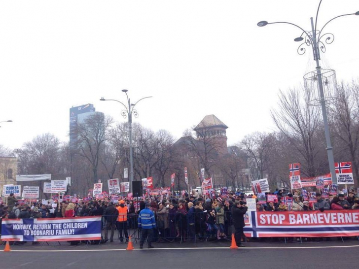 FOTO. Mii de oameni au protestat în ţară în sprijinul familiei Bodnariu