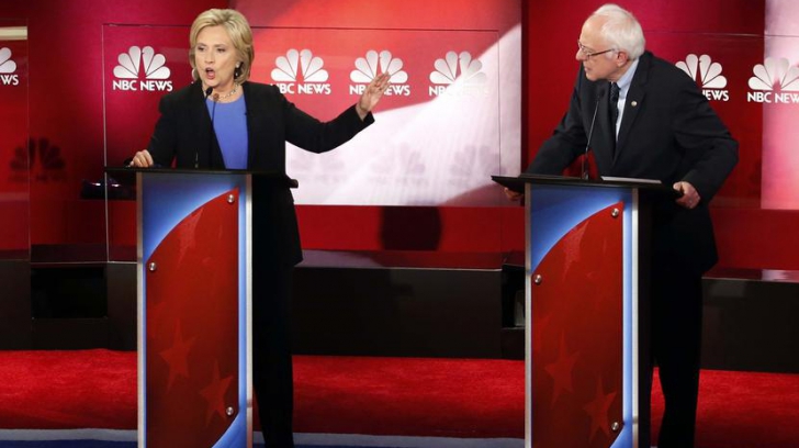 ALEGERI SUA. Fără mănuși: dezbaterea Clinton-Sanders capătă accente dure 