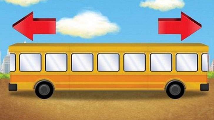 Test de logică: În ce direcţie se deplasează autobuzul din imagine?