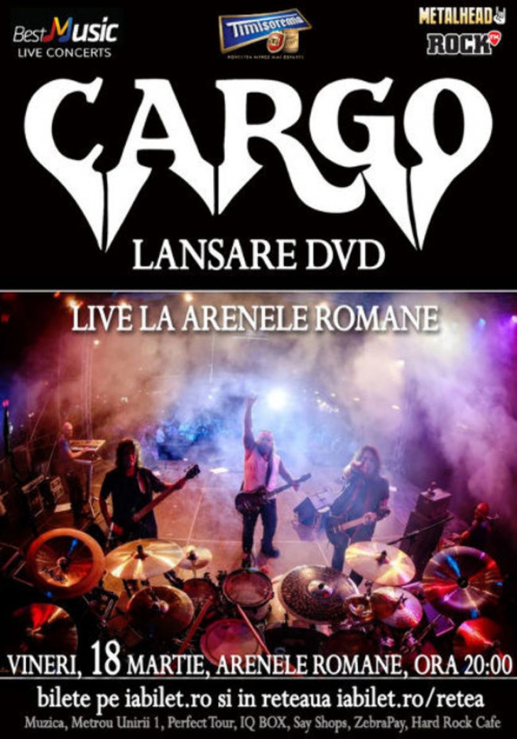CARGO lanseaza printr-un concert, DVD-ul "Cargo Live la Arenele Romane" pe 18 Martie
