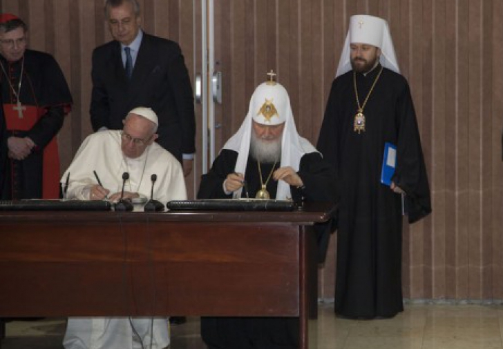 Papa Francisc si Patriahul Kirill