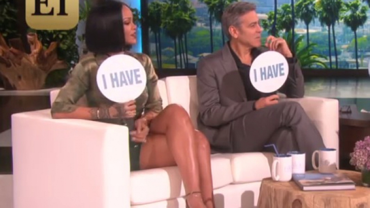 George Clooney și Rihanna, față în față cu întrebări incomode. Cum i-a 'torturat' Ellen DeGeneres 