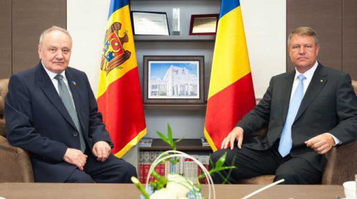 Președintele R. Moldova, Nicolae Timofti, primit de Klaus Iohannis la Palatul Cotroceni 