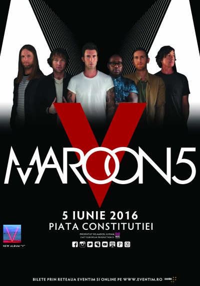MAROON 5, pentru prima oară &icirc;n Rom&acirc;nia! Biletele la preţ promoţional, EPUIZATE