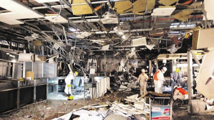 Cum arată aeroportul din Bruxelles după atentate. Imaginile sunt cutremurătoare