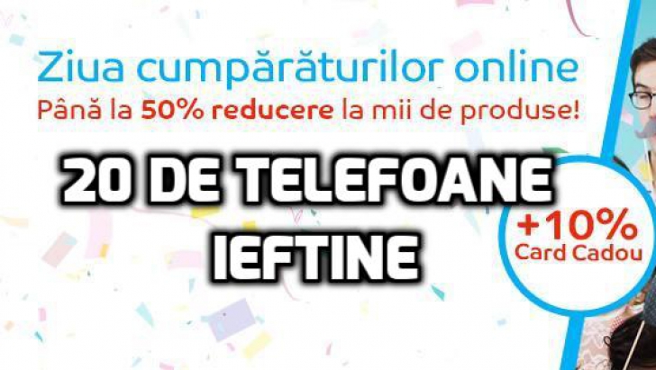 eMAG – Ziua cumparaturilor online – 50% discount pentru mii de produse – 20 de telefoane la reducere